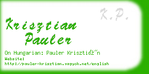 krisztian pauler business card